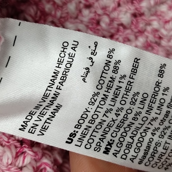 Chico's sweater raspberry pink and white dolman style size 3 XL 16 - Picture 10 of 10